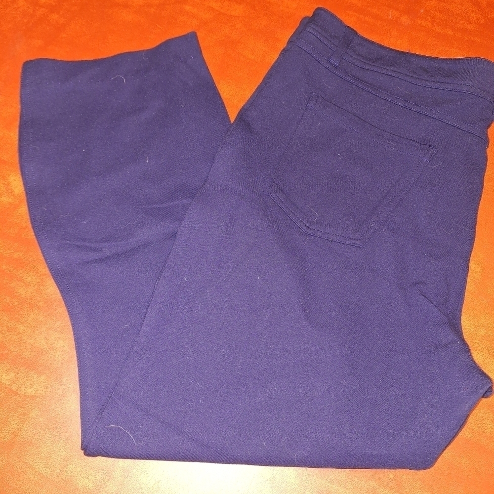 Dip Blue Stretch Capri Pants